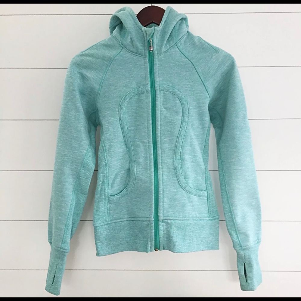 ISO Lululemon Heathered Mint Teal Scuba Hoodie